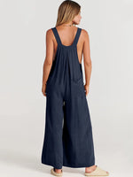 Maria's Sleeveless Wide Leg Jumpsuit with Pockets