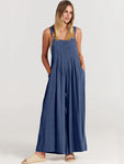 Maria's Sleeveless Wide Leg Jumpsuit with Pockets