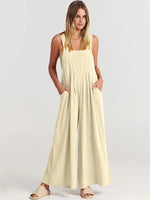 Maria's Sleeveless Wide Leg Jumpsuit with Pockets