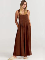 Maria's Sleeveless Wide Leg Jumpsuit with Pockets