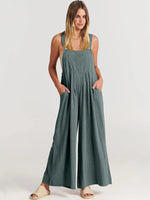 Maria's Sleeveless Wide Leg Jumpsuit with Pockets