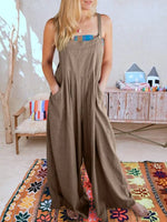 Maria's Sleeveless Wide Leg Jumpsuit with Pockets