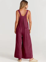 Maria's Sleeveless Wide Leg Jumpsuit with Pockets