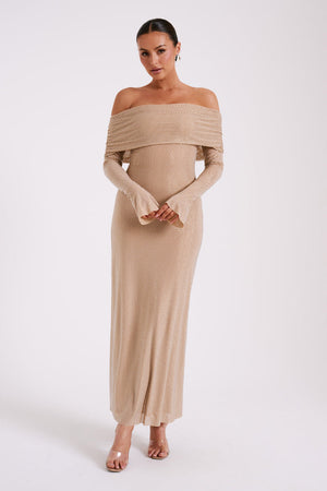 Jane Diamond Maxi Dress Off Shoulder