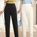 Kelley Loose-Fitting High-Waisted Slacks Work Pants Trousers with Pocket