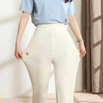 Kelley Loose-Fitting High-Waisted Slacks Work Pants Trousers with Pocket